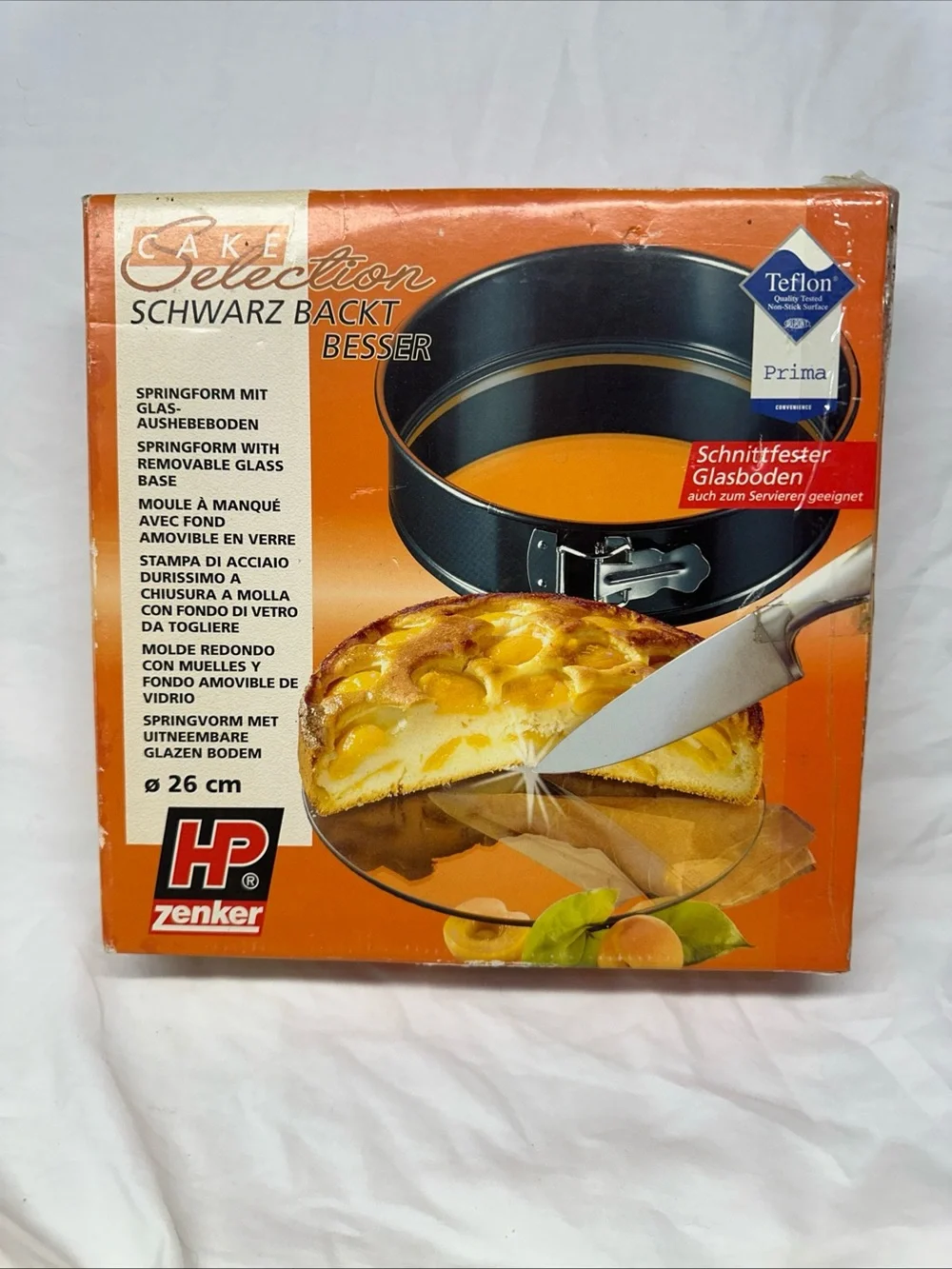 Black Springform Cake Pan with Removable Glass Base - 26 cm